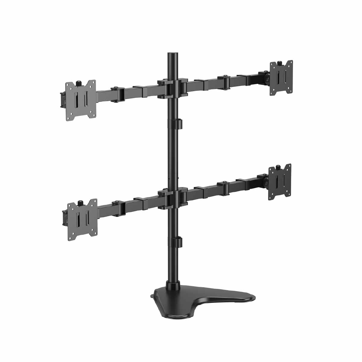 Heavy-Duty Articulating Quad Monitor Stand